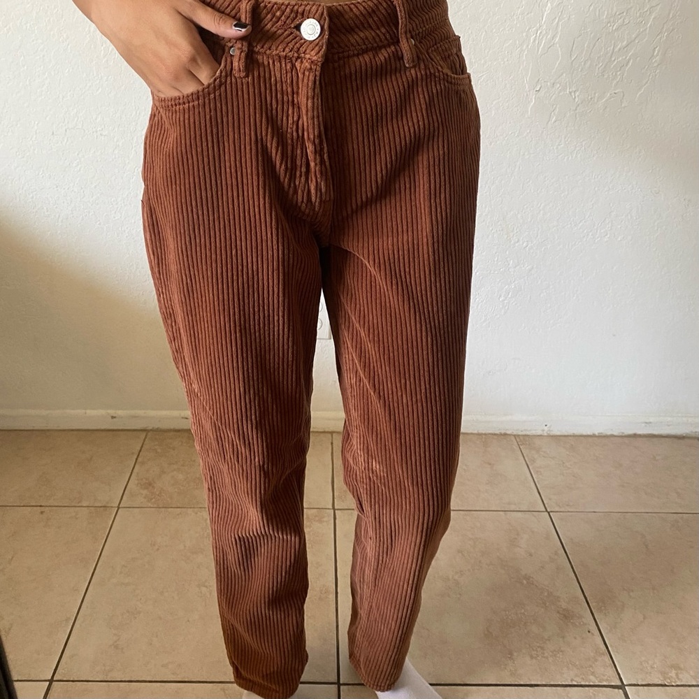 pacsun tan brown corduroy mom jean pants